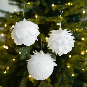 Árbol de Navidad Bolas de Nieve Colgante Adornos Bola Árbol de Navidad Fiesta Decoración - Imagen 1 de 22