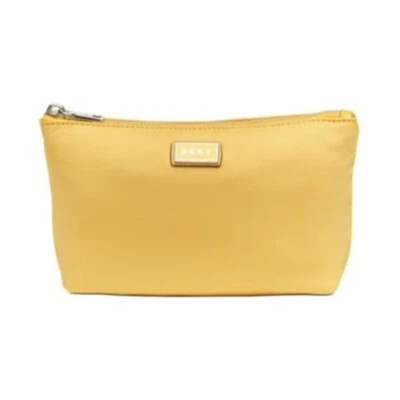 Bolsa de cosméticos DKNY Gigi amarilla plateada Foto 1 de 3