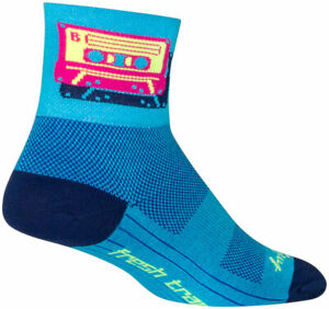 SockGuy Classic Mixtape Socks - 3 inch, Blue/Pink, Large/X-Large