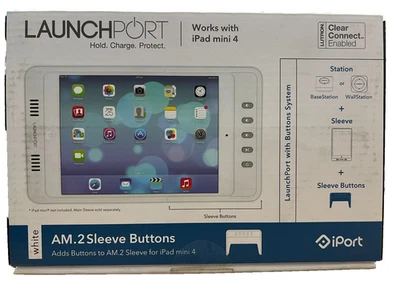 iPort LaunchPort AM.2 Sleeve Buttons White Works with iPad mini 4 - Image 1 of 3