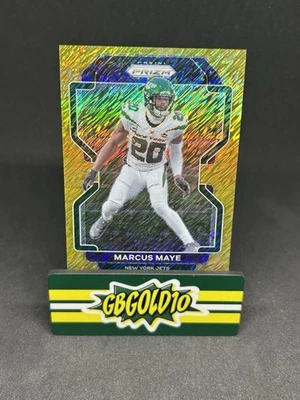 2021 Panini Prizm - Marcus Maye #91 Gold Shimmer Prizm /10 Jets - Image 1 of 2