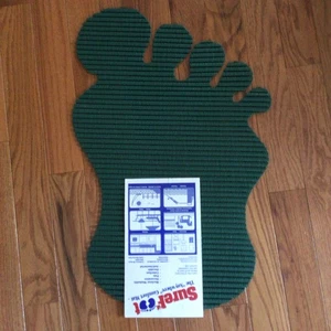 Vintage Hang Ten Foot Shape Mat Hunter Green By Sure-Fit 18” X 28” NOS - Picture 1 of 5