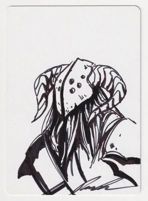 Signed Praetor's Counsel Proof Sketch LP Mirrodin Besieged Artist Daarken MTG AP - Image 1 of 2