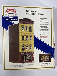 HO SCALE BALDY,S BARBER SHOP BELEUCHTET H 214 Model Power - Bild 1 von 7