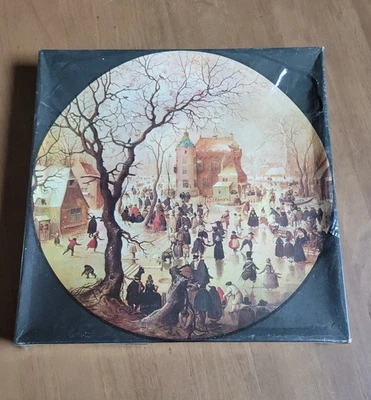 NEW Winter Scene 1966 Circular Springbok Puzzle #939 H. Avercamp  500+ 20 1/4" D - Image 1 of 4