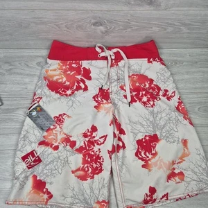 O’Neill Board Shorts Mens 30/32" Red & White Floral Swimming Bottoms Surf Swim - Picture 1 of 9