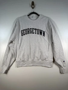 Champion Reverse Weave Herren Georgetown Univ Fleece Sweatshirt grau Gr. M 22x26,5 - Bild 1 von 9