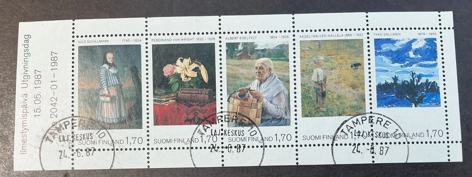 FINLANDIA 🇫🇮 USADO #758 Folleto Panel de 5 *1987* Catálogo $8.50 Foto 1 de 1