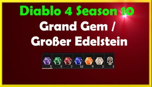 D4 DIABLO 4 Season 10 - 20x GRAND GEM Große EDELSTEINE D4 SC PS PC XBOX - Picture 1 of 1