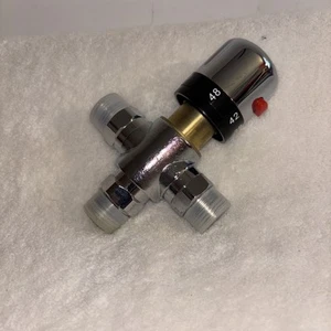 DN15 Thermostatic Water Mixing Valve, 3 Way 1/2 Inch Temperature Control Brass - Picture 1 of 3