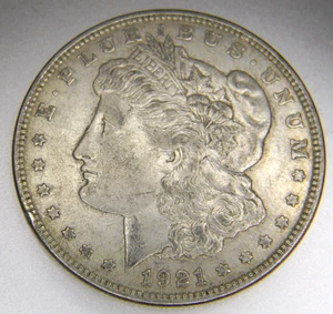 1921 D MORGAN PLATA $ DÓLAR AU/BU MÁS DE 100 AÑOS / HISTORIA DE EE. UU. (695) - Imagen 1 de 2