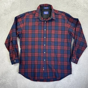 Camisa Pendleton Para Hombre Grande Roja Azul Cuadros Lana Franela Grunge Cabincore Campcore - Imagen 1 de 7