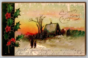 Postcard - A Merry Christmas - Picture 1 of 2