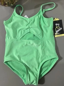 Art Class Girls Green One-Piece Swimsuit Adjustable Straps Size S (6-7) - Picture 1 of 5