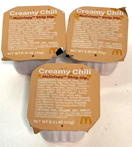 (3-Pack) Mcdonald's 0.81 oz CREAMY CHILI SAUCE McCrispy Strip Dip *Limited Time* - Picture 1 of 2