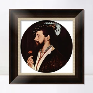 Framed Canvas Art Print Portrait of Simon George by Hans Holbein the Younger - Picture 1 of 11