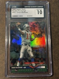 1993 Upper Deck Rookie Exchange #RE2 Drew Bledsoe CGC 10 - Picture 1 of 2