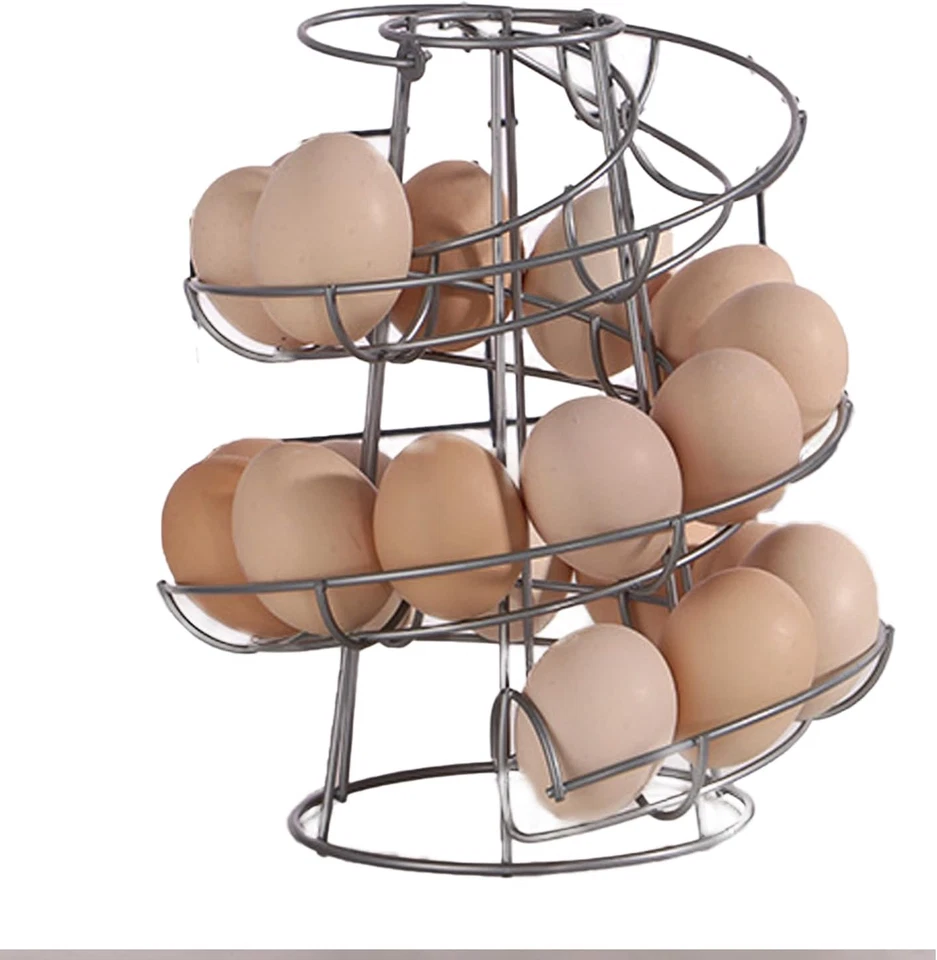 Portauovo Creativo a Spirale per La Cucina, Portauova Con Grande Capacità, 24 X  - Immagine 1 di 4