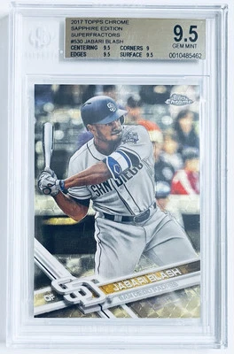 2017 Topps Sapphire Jabari Blash Superfractor Gold 1/1 One Of One BGS 9.5 Padres - Image 1 of 2