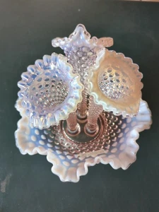 Fenton Glass Pink Iridescent Epergne  - Picture 1 of 2