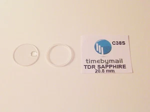 FOR TUDOR 92513 Princess SAPPHIRE Watch Crystal Date Window 20.8mm Part C38S - Picture 1 of 1