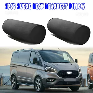 2Pcs Suede Neck Headrest Pillow Cervical Spine Protect Cushion For Ford Transit - Picture 1 of 11