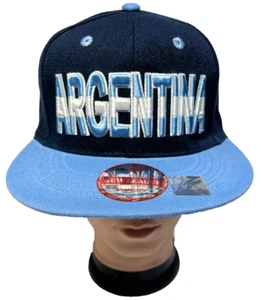 ARGENTINA FLAG 3D Embroidered Snapback Cap Adjustable Flat Brim Baseball Hat LOT - Picture 1 of 11