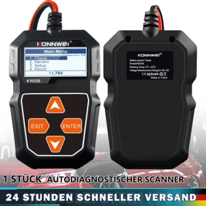 12V Batterietester KFZ 100-2000 CCA Ladesystem Analysator Autobatterie KW208 - Bild 1 von 16