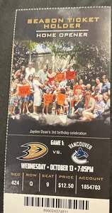 Biglietto notturno apertura Anaheim Ducks 13/10/11 - Foto 1 di 1