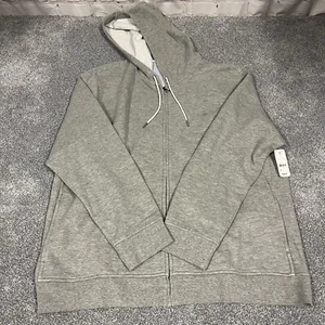 $ 128 Brooks Brothers Pullover Hoodie Jacke Herren XXL grau Langarm durchgehender Reißverschluss - Bild 1 von 8