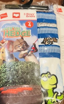 2006 cotton Briefs underwear Over The Hedge Briefs Boys Size 4 raccoon - Image 1 of 3