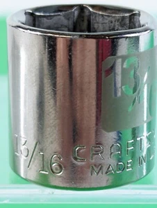 Craftsman 13/16" x 3/8" Dr Easy Read Socket 6 Point G2D 45831 Made in USA - Picture 1 of 5
