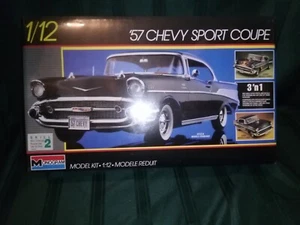 Chevy Sport '57 cupé monograma grande 3 en 1 kit modelo vintage nuevo en caja escala 1:12 WP7 - Imagen 1 de 1