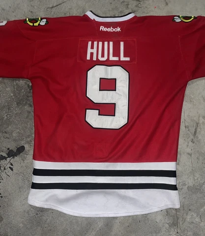 Vintage Reebok Chicago Blackhawks #9 Hull Jersey Men 52 Cover