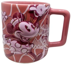 Taza de té de café coleccionable 3D vintage retro rosa Minnie Mouse Disney Store - Imagen 1 de 12
