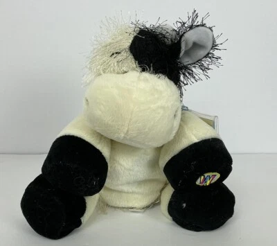 GANZ Webkinz HM003 Black & White Cow Fuzzy Plush Stuffed Animal Toy With Code - Image 1 of 4