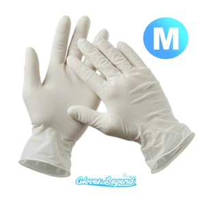 200 (2 cajas) - Talla mediana - Guantes desechables de látex sin polvo - Imagen 1 de 5