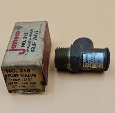 Jameco Temperature & Pressure Relief Valve No. 315 1/2" X 3/8" IPS Press 125 LBS - Image 1 of 4