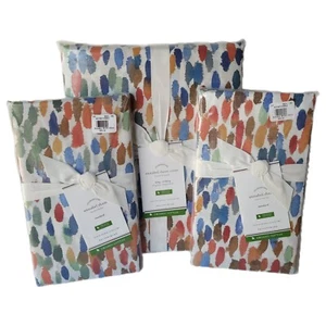 Pottery Barn Annabel King Bettbezug + 2 Standard Kissenbezüge Aquarell Punkte Set Neu - Bild 1 von 7
