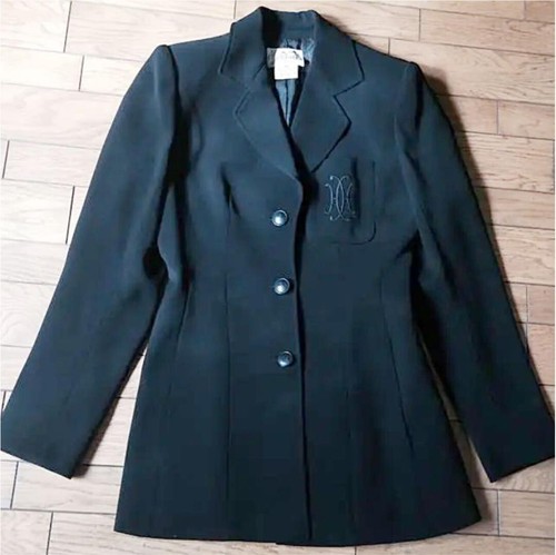 HERMÈS Giacca sartoriale HERMES poliestere donna taglia 34 nera made in France