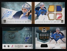 2012-13 Upper Deck The Cup Gear /25 Jake Allen #ARG-JA Rookie Auto RC