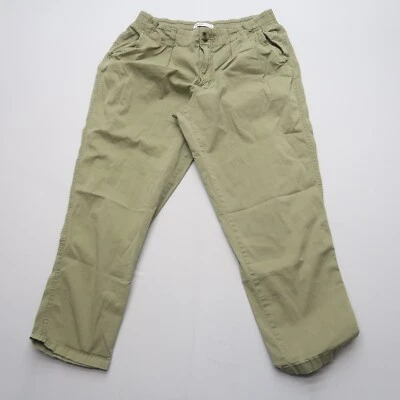 Sonoma Womens Chino Pants Size 12 Green Elastic Waist Crop Mid Rise Casual - Image 1 of 4
