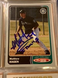TARJETA DE PLATA TOTAL MATTHEW HAGEN AUTOGRAFIADA 2003 TOPPS - Imagen 1 de 1