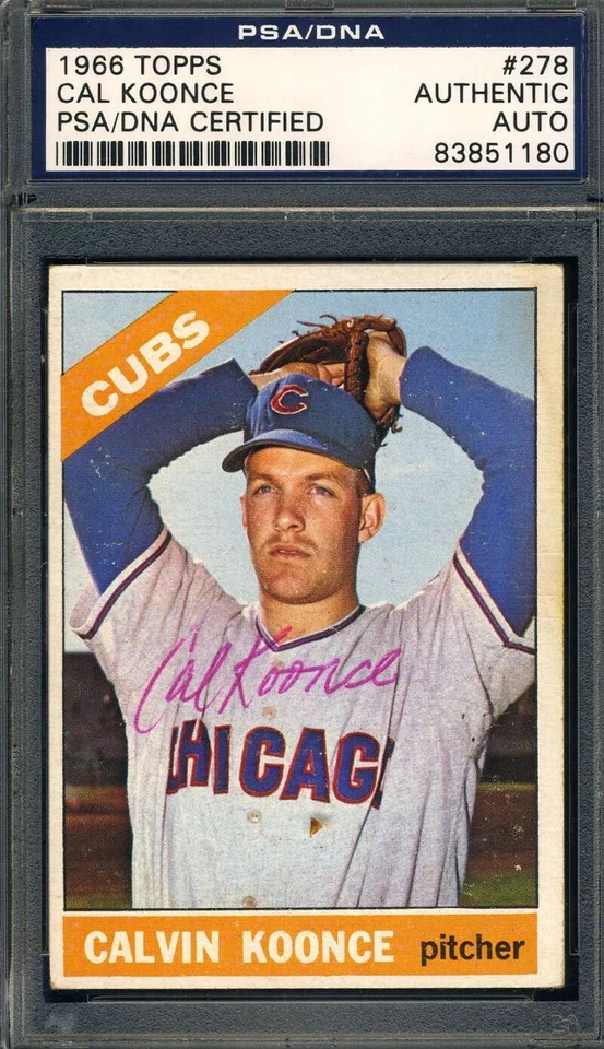 Cal Koonce PSA DNA Signed 1966 Topps Autograph - Image 1 of 1
