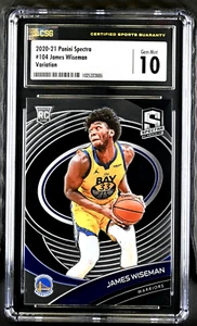 2020 2020-21 Panini Spectra Variation #104 James Wiseman Rookie RC CSG 10 POP 1 - Bild 1 von 3
