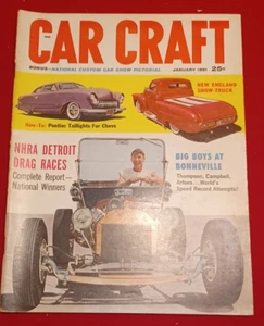 Car Craft January 1961 NHRA Detroit Drag Races Bonneville custom cars and more - Picture 1 of 8