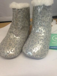 Baby Girls' Surprize by Stride Rite Winter Faux Fur Sneakers - Silver - Picture 1 of 3
