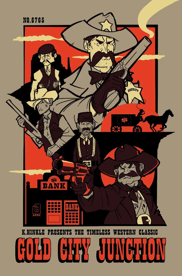 Póster original LEGO Art Western 6765 Gold City Junction 11"x17" Foto 1 de 1