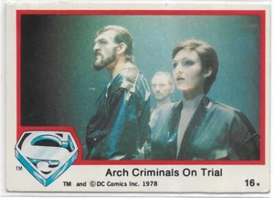 SUPERMAN THE MOVIE 1978 Topps Trading Card #16 Arch Criminals On Trial - Picture 1 of 2