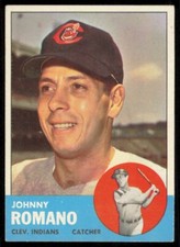 1963 TOPPS JOHNNY ROMANO CLEVELAND INDIANS #72 VG/EX